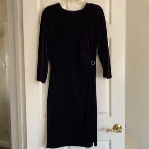 Velvet Purple Dress by Connected Apparel